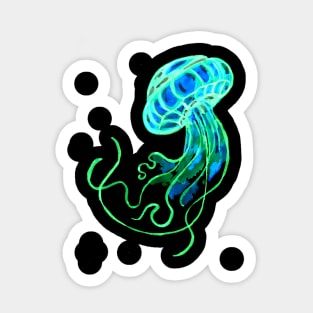 Turquoise Jellyfish Sticker